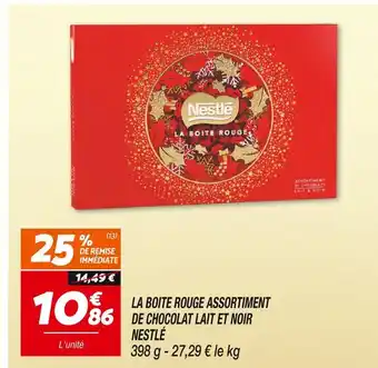 Netto Nestlé la boîte rouge assortiment de chocolat lait et noir offre