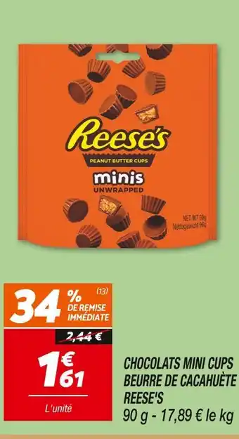 Netto Reese's chocolats mini cups beurre de cacahuète offre