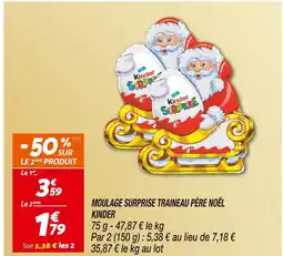 Netto Kinder moulage surprise traineau père noël offre