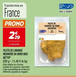 Netto Netto filets de limande meunière du nord msc offre