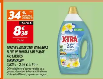 Netto Xtra lessive liquide bora bora fleur de monoï & lait d'aloe super croix(b) offre