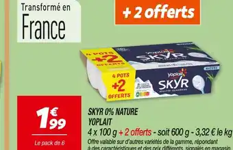 Netto Yoplait skyr 0% nature offre