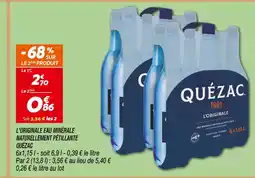 Netto Quézac l'originale eau minérale naturellement pétillante offre