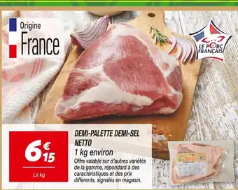 Netto Netto demi-palette demi-sel offre