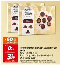 Netto Nestlé les recettes de l'atelier petit assortiment noir offre