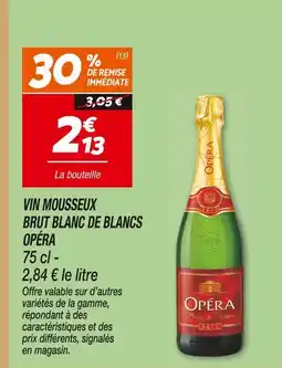 Netto Opéra vin mousseux brut blanc de blancs offre