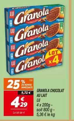 Netto Lu granola chocolat au lait offre