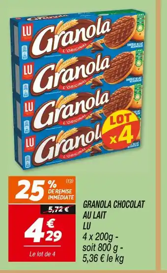 Netto Lu granola chocolat au lait offre