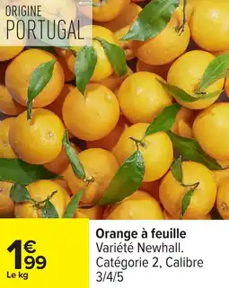 Carrefour Orange à feuille offre