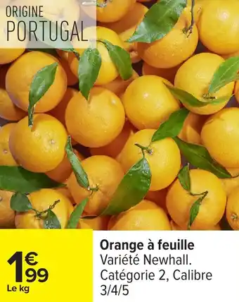 Carrefour Orange à feuille offre