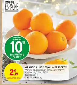 Intermarché Hyper Orange à jus et/ou à dessert offre