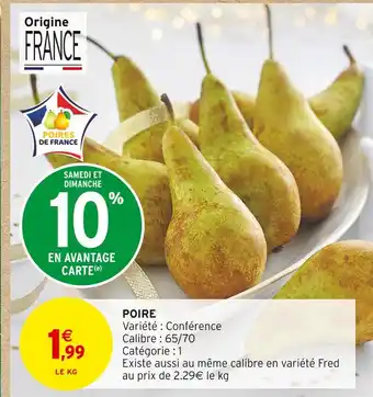 Intermarché Hyper Poire conférence offre