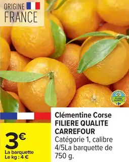 Carrefour Clémentine corse filiere qualite carrefour offre