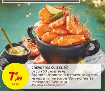 Intermarché Hyper Crevettes cuites offre