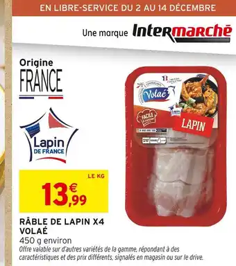 Intermarché Hyper Volaé râble de lapin x4 offre