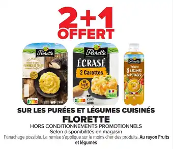 Carrefour Sur les purées et légumes cuisinés florette offre