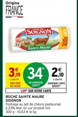 Intermarché Hyper Soignon bûche sainte maure offre