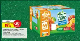 Intermarché Hyper Pom'potes compotes sans sucres ajoutés pomme, pomme brugnon offre