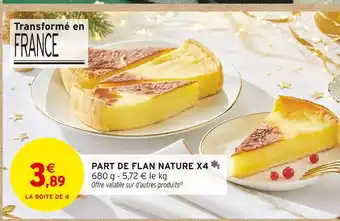 Intermarché Hyper Part de flan nature x4 offre