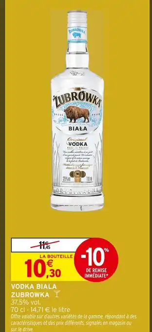Intermarché Hyper Zubrowka vodka biala offre