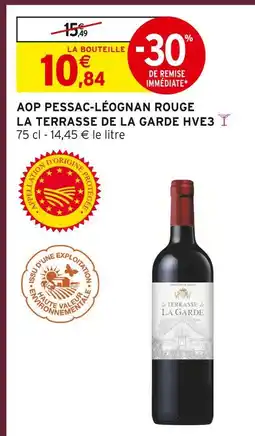 Intermarché Hyper La terrasse de la garde aop pessac-léognan rouge hve3 offre