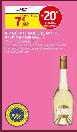 Intermarché Hyper Studio by miraval igp méditerranée blanc sec offre