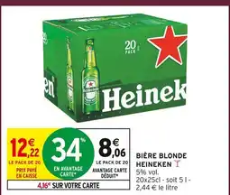 Intermarché Hyper Heineken bière blonde offre