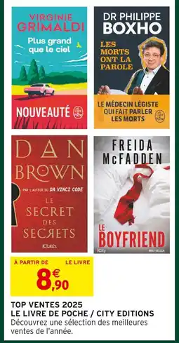 Intermarché Hyper Le livre de poche / city editions top ventes 2025 offre
