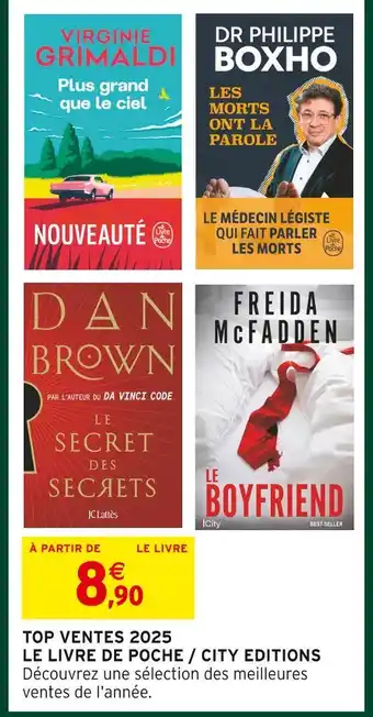 Intermarché Hyper Le livre de poche / city editions top ventes 2025 offre
