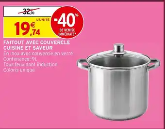 Intermarché Hyper Cuisine et saveur faitout avec couvercle offre