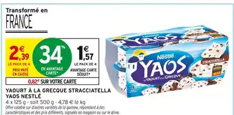 Intermarché Hyper Yaos nestlé yaourt à la grecque stracciatella offre