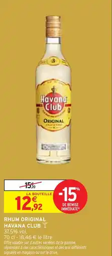 Intermarché Express Havana club rhum original offre