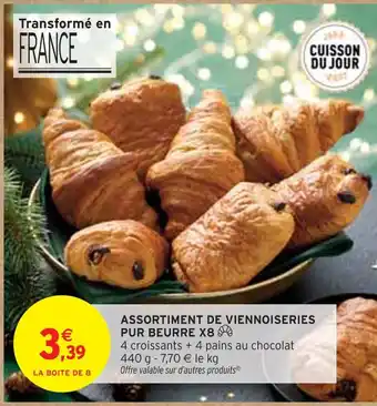 Intermarché Express Assortiment de viennoiseries pur beurre x8 offre
