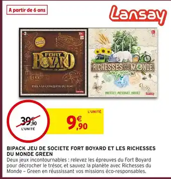 Intermarché Hyper Bipack jeu de societe fort boyard et les richesses du monde green offre