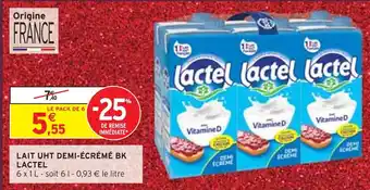 Intermarché Express Lactel lait uht demi-écrémé bk offre
