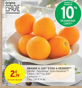 Intermarché Express Orange à jus et/ou à dessert offre