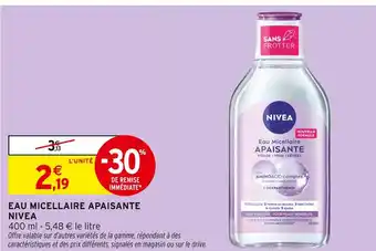 Intermarché Hyper Nivea eau micellaire apaisante offre