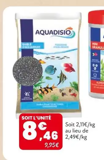 Animalis Aquadisio sélection de quartz 4kg et d’aliments 100ml offre