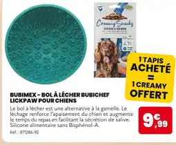 Animalis Bubimex bol à lécher bubichef lickpaw pour chiens offre
