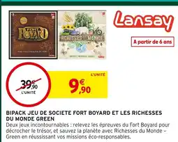 Intermarché Lansay bipack jeu de société fort boyard et les richesses du monde green offre