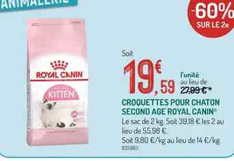 Botanic Royal canin croquettes pour chaton second age offre