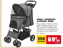 Animalis Trixie poussette à 4 roues offre