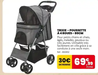 Animalis Trixie poussette à 4 roues offre