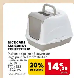 Animalis Nice care maison de toilette flip offre