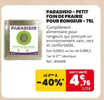 Animalis Paradisio petit foin de prairie pour rongeur offre