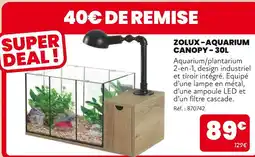 Animalis Zolux aquarium canopy offre