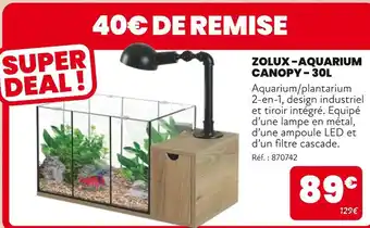 Animalis Zolux aquarium canopy offre