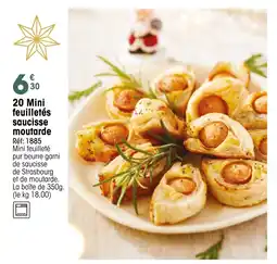 Croque Gel 20 Mini feuilletés saucisse moutarde offre