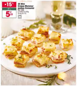 Croque Gel 20 Mini Croque-Monsieur jambon Emmental offre