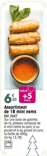 Croque Gel Assortiment de 18 mini nems offre